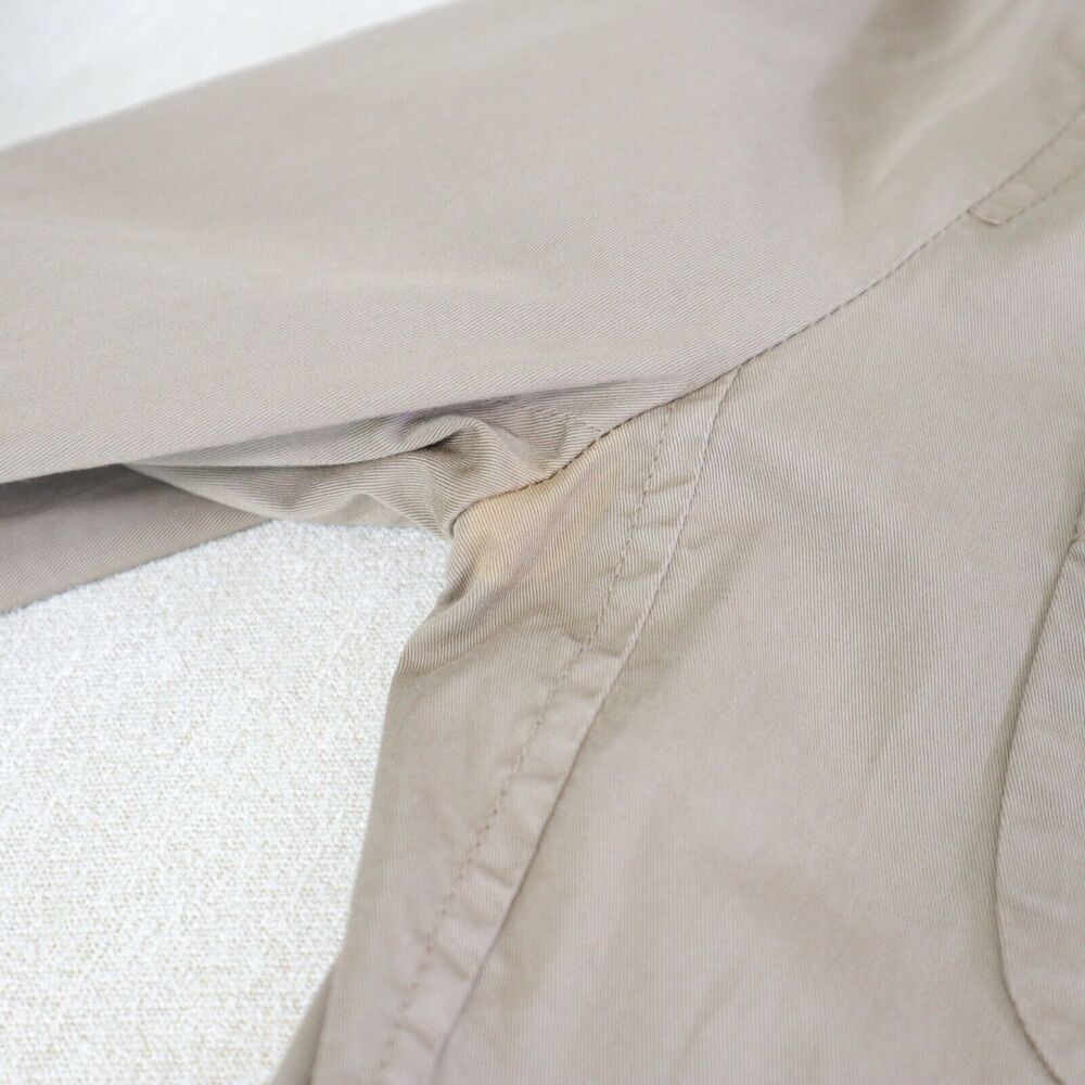 J Crew Size 0 Ruffle Chino Jacket Tan Ridge Khaki Tan G7578 *as is* - Picture 12 of 12